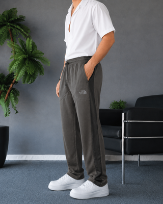 Charcoal Grey Trousers with Black Stripe Ecowears.pk Men's Trousers