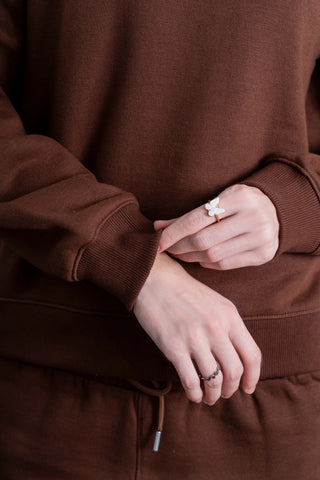 Chocolate Crewneck Sweatshirt Ecowears Store
