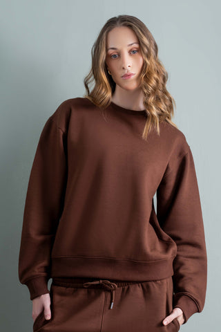 Chocolate Crewneck Sweatshirt Ecowears Store