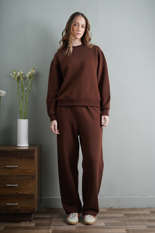 Chocolate Straight-Leg Trouser Ecowears Store