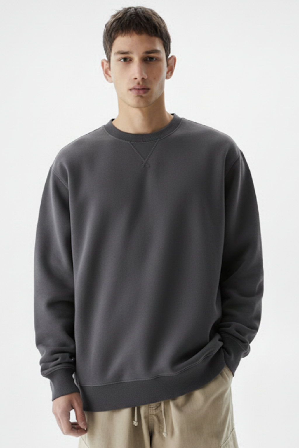 
                          Classic Crewneck Sweatshirt – Charcoal Grey Ecowears Store
                        
