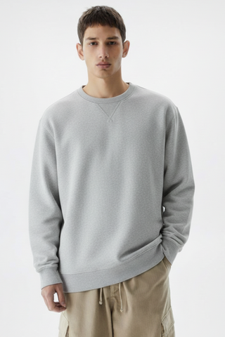 Classic Crewneck Sweatshirt – Light Grey Ecowears Store