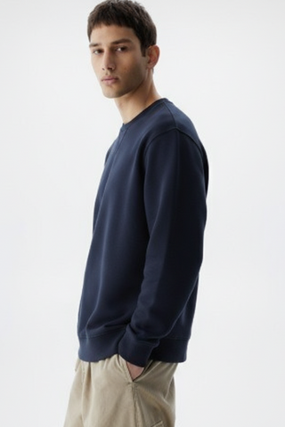 Classic Crewneck Sweatshirt – Navy Ecowears Store