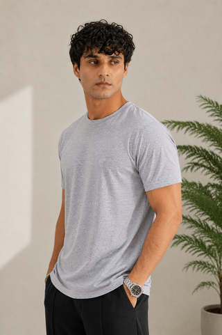 Classic Grey Essential T-Shirt for Men Ecowear Store Shirt