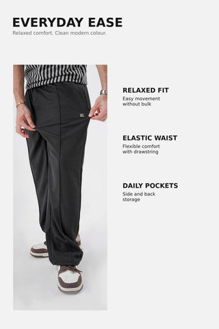 Classic Textured Trouser - Black Ecowears Store