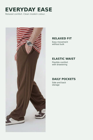 Classic Textured Trouser - Brown Ecowears Store