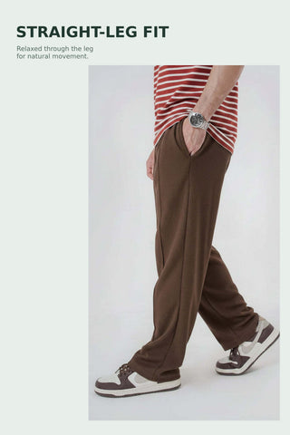 Classic Textured Trouser - Brown Ecowears Store