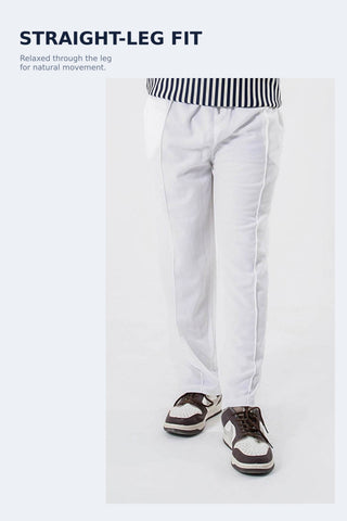 Classic Textured Trouser - White Ecowears Store