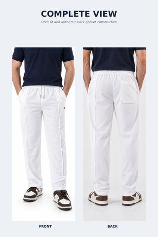 Classic Textured Trouser - White Ecowears Store