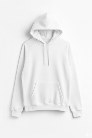 Classic White Fleece Hoodie Ecowears Store