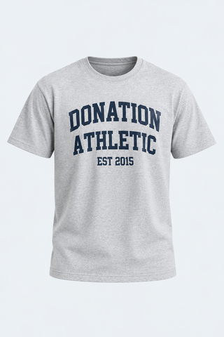 PowderCore Athletic Tee - Heather Gray for Ultimate Performance and Comfort — front studio view