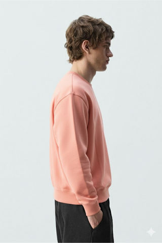 Coral Peach Crewneck Sweatshirt Ecowears Store
