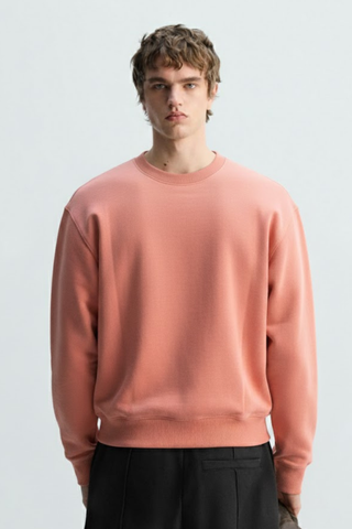 Coral Peach Crewneck Sweatshirt Ecowears Store