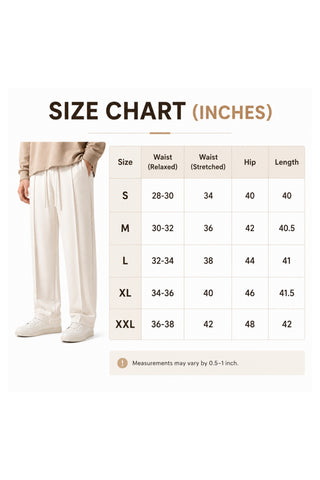 Relaxed Fit Platted Trouser - Cream Beige Ecowears.pk