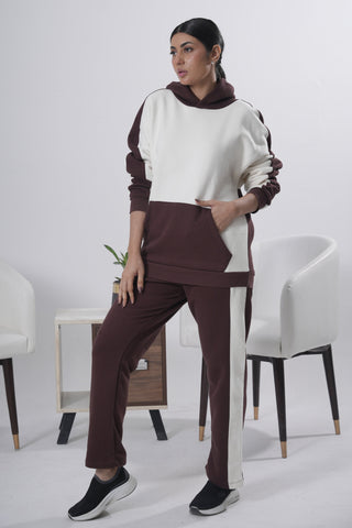 Cream & Chocolate Contrast Tracksuit Ecowears Store