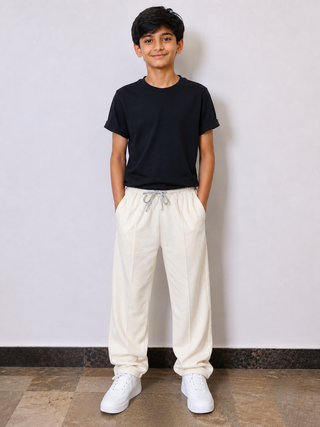 Cream Straight Leg Trousers Ecowearstore