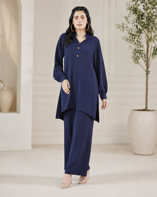 Dark Blue Co-ord Set for Effortless Style and Comfort Ecowears Store
