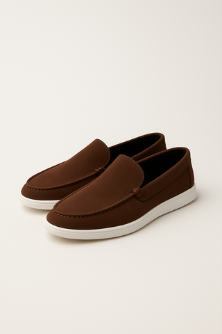 Dark Brown Suede Loafers Ecowears Store