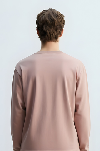 Dusty Pink Graphic Pocket Sweatshirt Ecowears Store