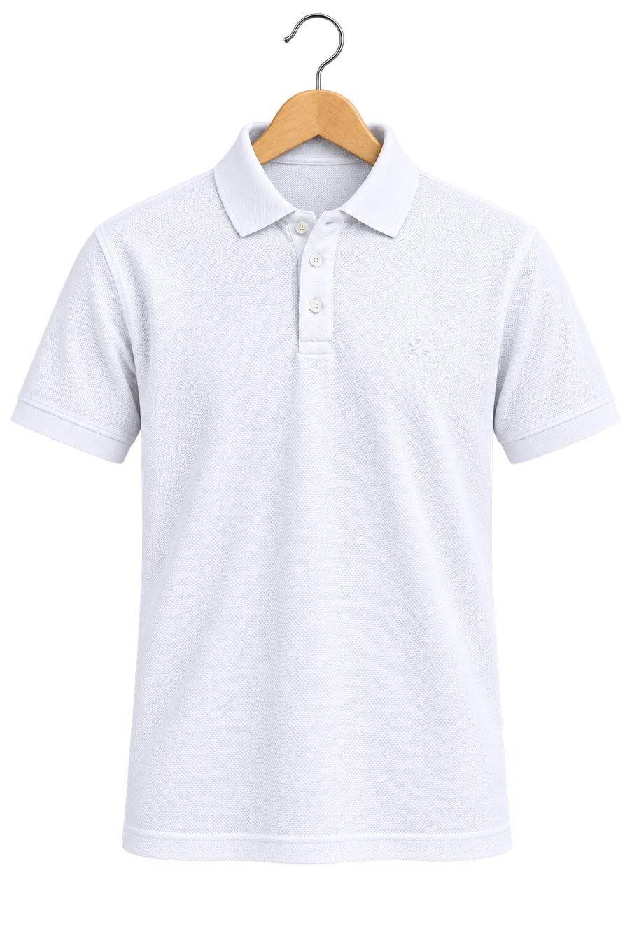 Men's Crisp White Classic-Fit Polo Shirt