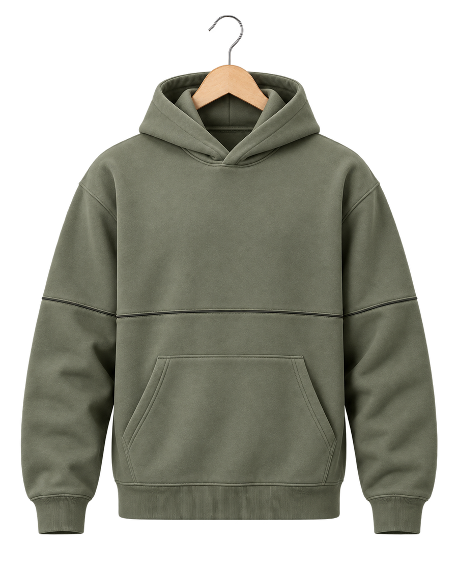Olive Green Classic Fit Hoodie