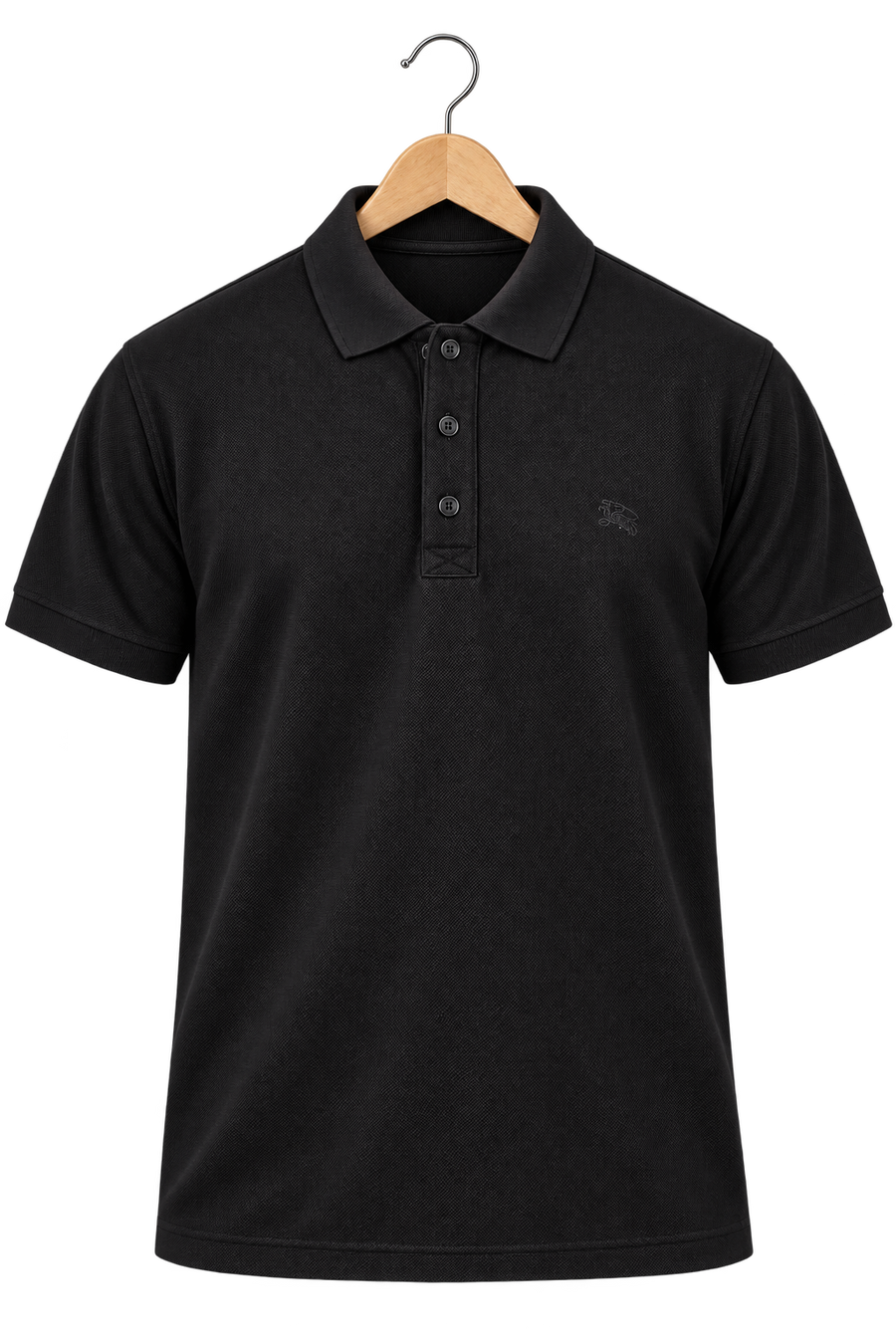 Solid Black Polo Shirt for Men