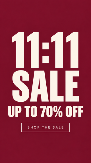 11:11 Sale — Up to 70% Off