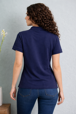 Emerald Polo Slim Dark Blue - Stylish and Comfortable Fit Ecowears Store