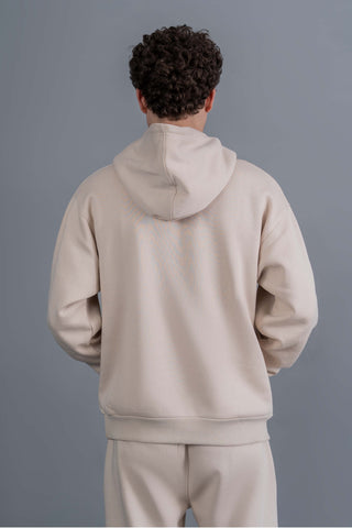 Essential Beige Fleece Hoodie Ecowears Store
