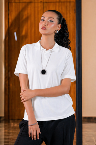 Essential White Polo – Classic Fit Ecowears Store