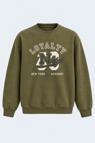 Loyalty Graphic Sweatshirt – Olive Green