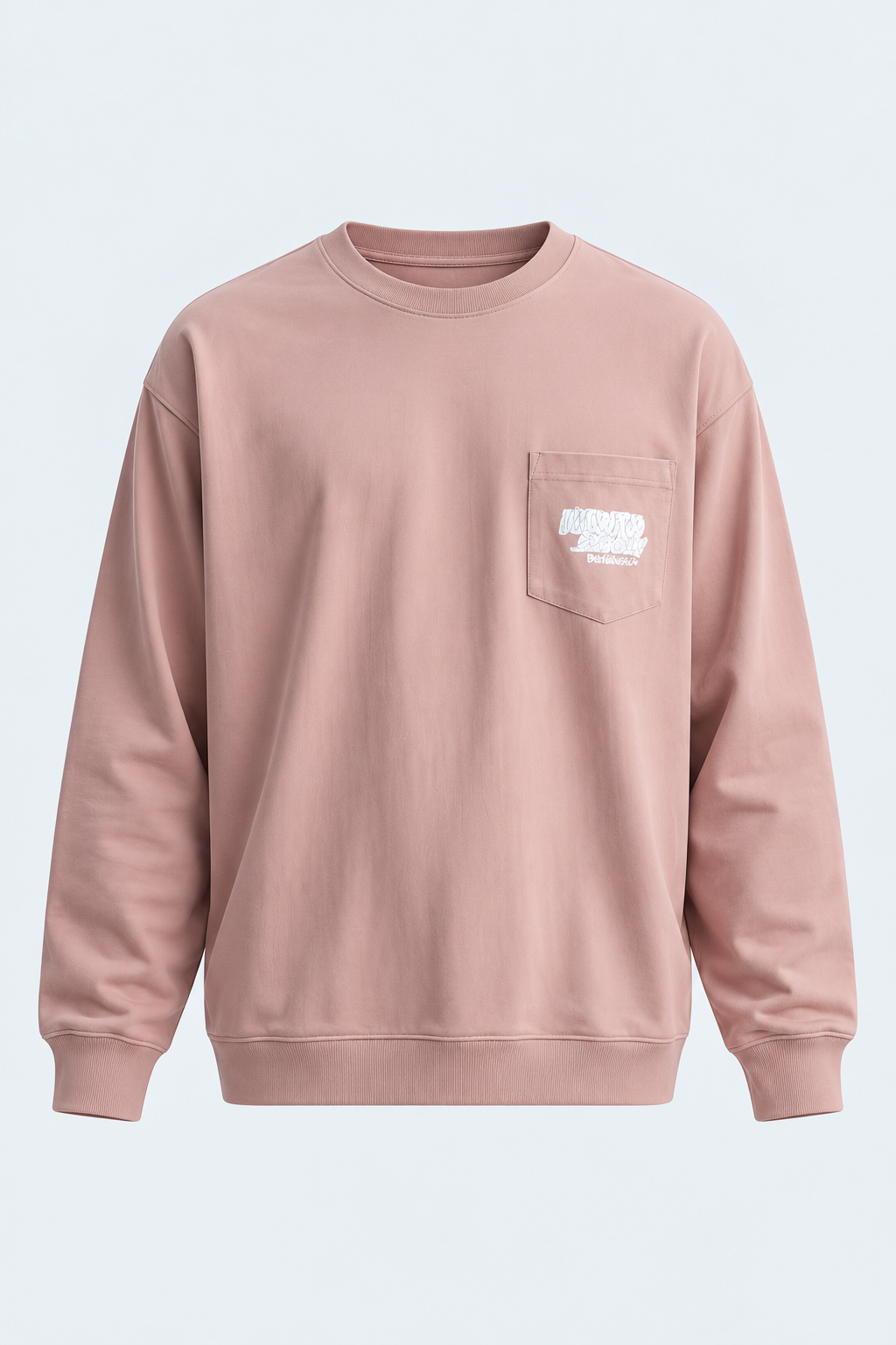 
                          Dusty Pink Graphic Pocket Sweatshirt
                        