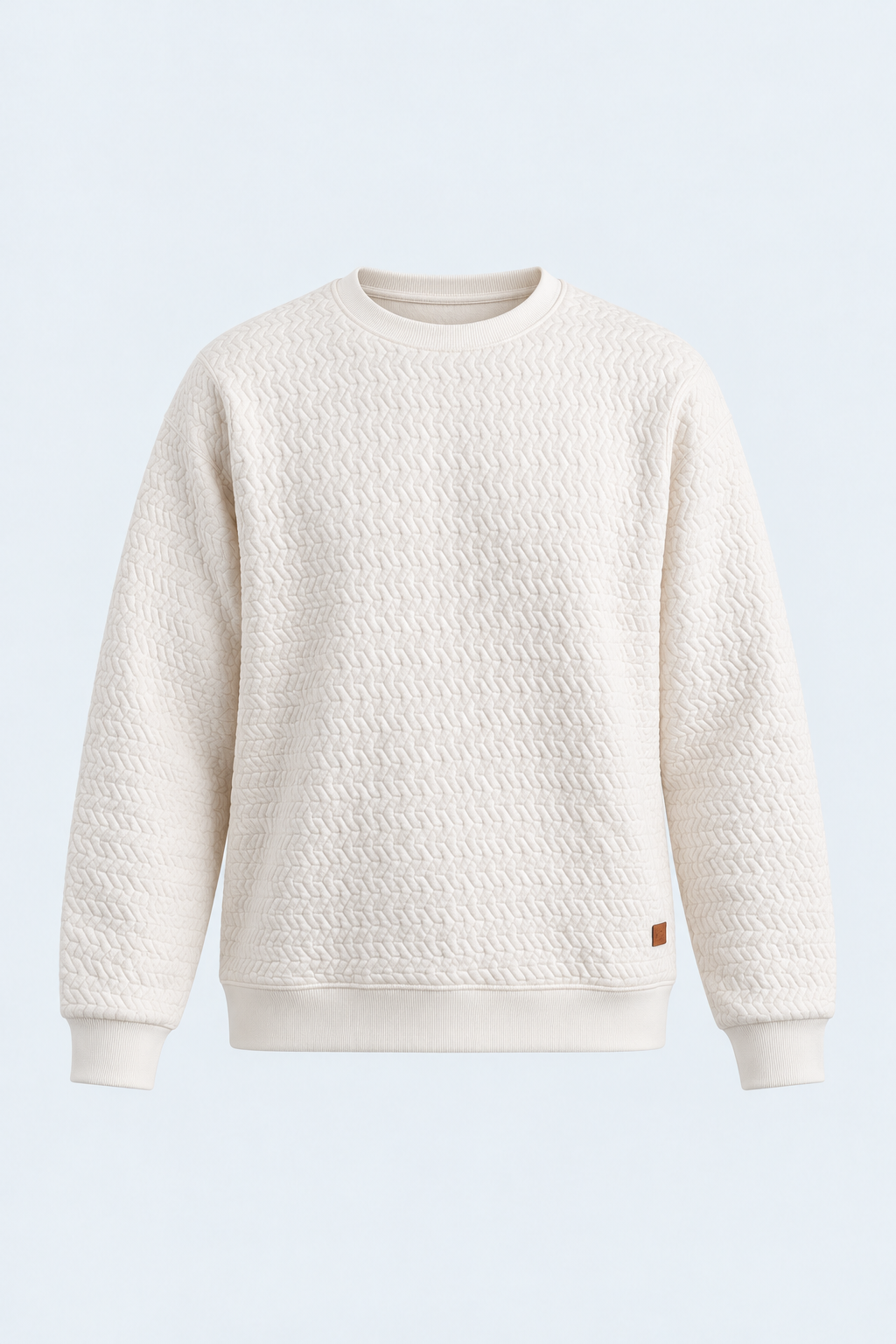 
                          Ivory Texture Knit Sweatshirt
                        