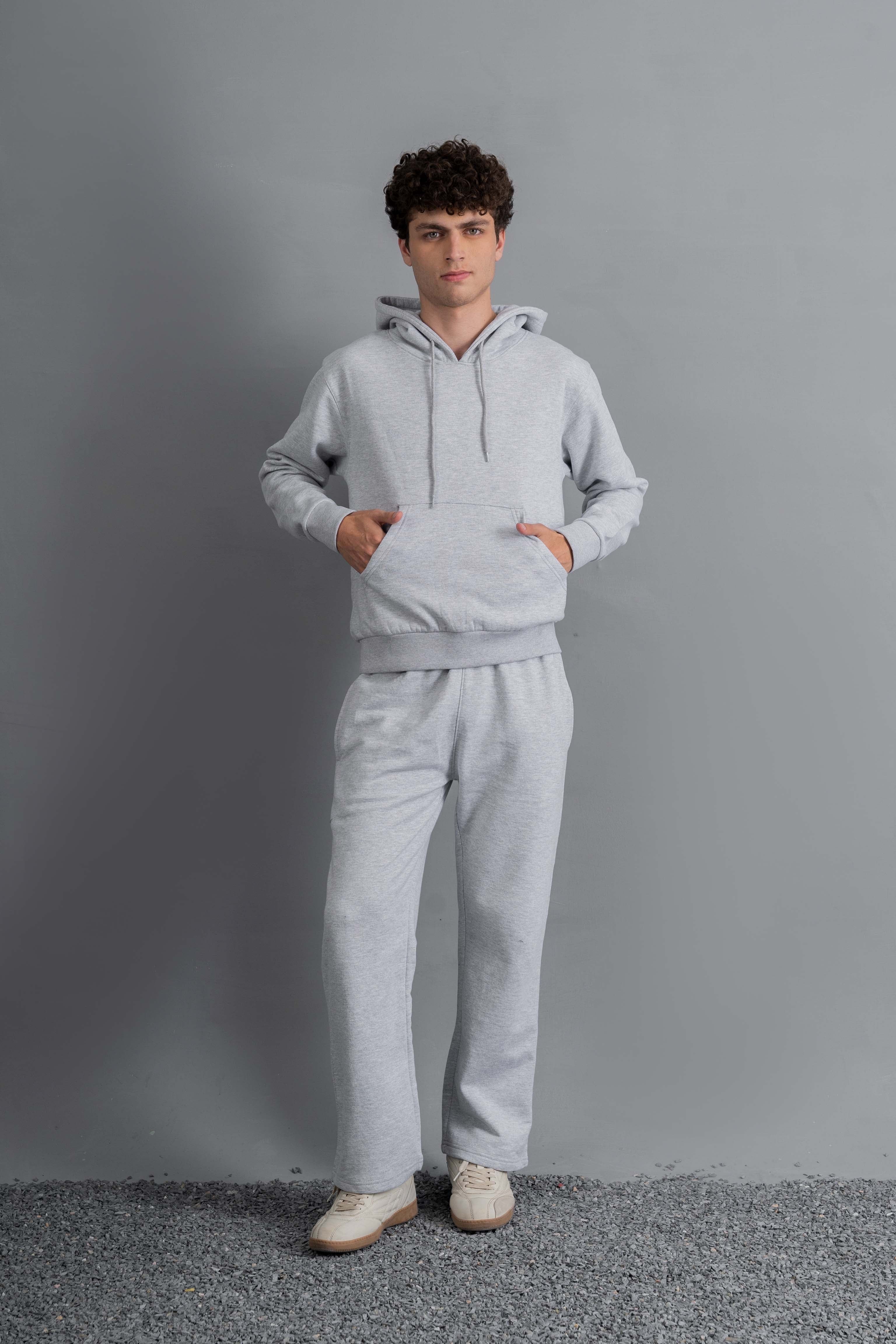 
                          Grey Essential Hoodie Set Ecowears Store
                        