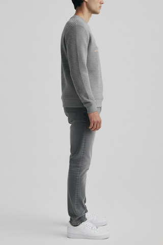 Grey Textured Sweatshirt Ecowears Store