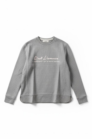 Grey Textured Sweatshirt Ecowears Store