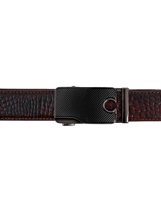 Leather Belt Brown – Embossed Leather with Automatic Buckle Ecowear Store