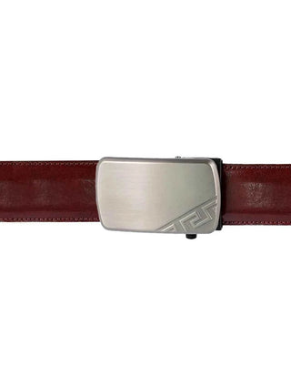 Leather Belt Brown – Slide Buckle with Metallic Texture Ecowear Store
