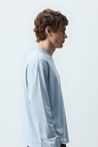 Light Blue Graphic Pocket Sweatshirt Ecowears Store