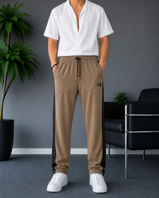 Light Brown Trousers with Black Stripe Ecowears.pk Men's Trousers