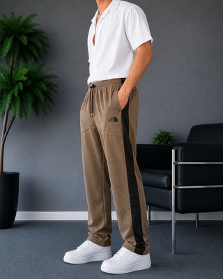 Light Brown Trousers with Black Stripe Ecowears.pk Men's Trousers