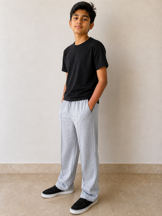 Light Gray Seamed Trousers Ecowearstore