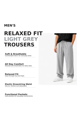 Relaxed-Fit Trouser - Light Grey Ecowears Store
