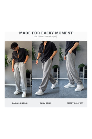 Relaxed-Fit Trouser - Light Grey Ecowears Store