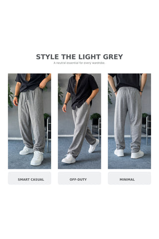 Relaxed-Fit Trouser - Light Grey Ecowears Store