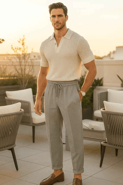 Silver Drift Light Grey Relax Fit Trousers - Ecowears.pk