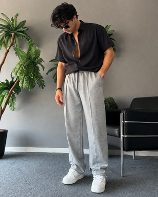 Light Grey Relaxed-Fit Trouser Ecowears Store