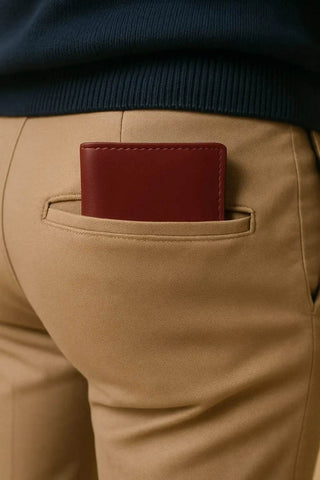 Maroon Leather Wallet – Bold Elegance in a Compact Form Ecowears Store Boys