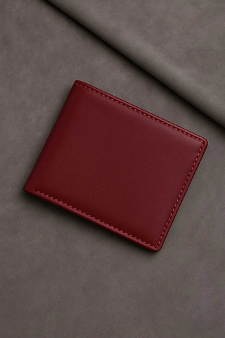 Maroon Leather Wallet – Bold Elegance in a Compact Form Ecowears Store Boys