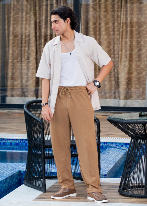 Rust Straight-Fit Trousers